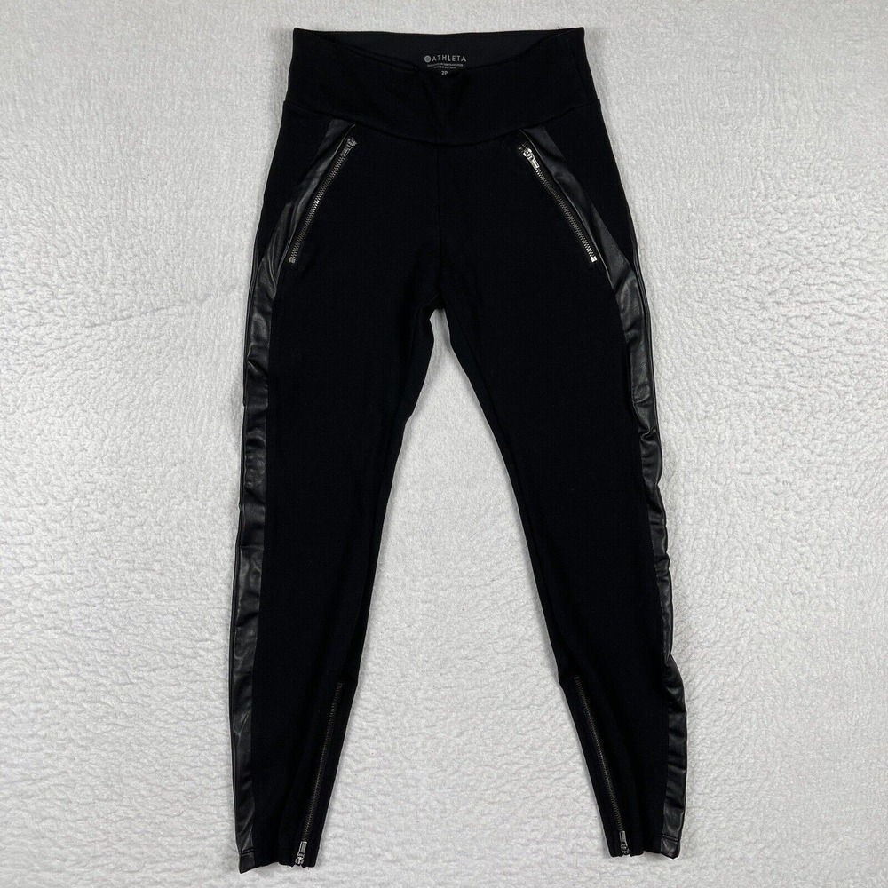 Athleta Pants Womens 2P Petite Black Siena Ankle Pant High Rise Lady Athleisure